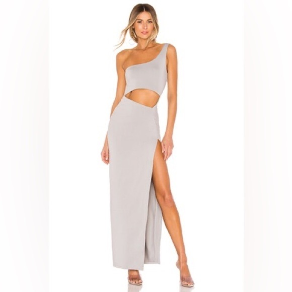 Superdown erla cutout maxi dress Women’s Size Small / Light Gray - Picture 1 of 10